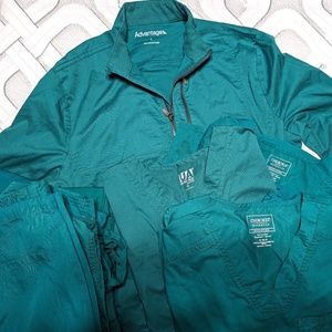 Men's Forrest Green Scrubs - Multiple Brands